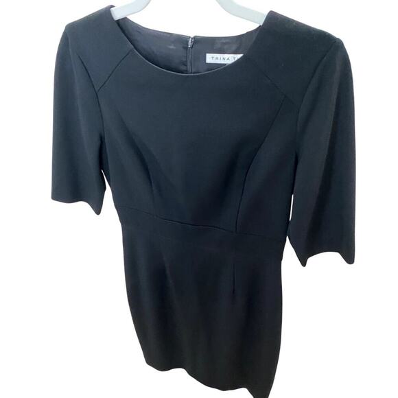 Trina Turk Black Sheath Dress - Size L (EUC) - Picture 3 of 6